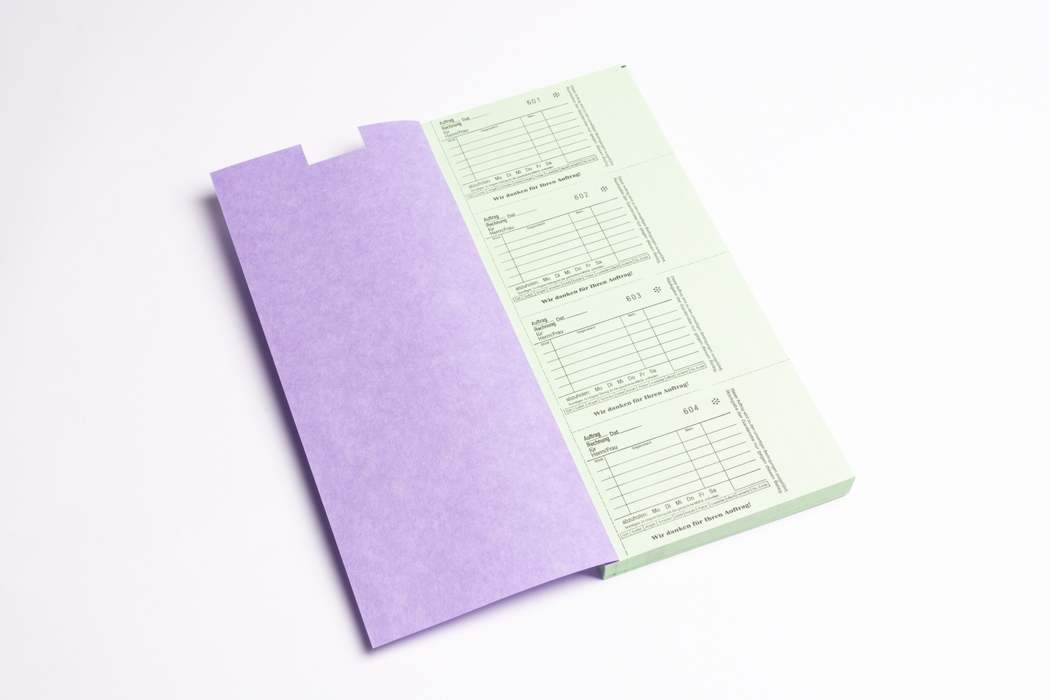 Annahmebücher "1001 N" hgrün num. 1-1000  (5 Stk./Krt.)